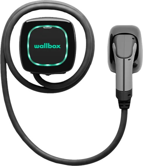 Wallbox Pulsar Plus -Ladebox mit Wi-Fi, 22 kW, 5 Meter, Typ 2, schwarz
