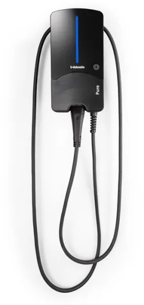 Webasto Pure Ladebox 11 kW Typ 2 Black Edition mit 4,5 m Kabel - Integriertes RCD-DD Gleichstromschutzrelais